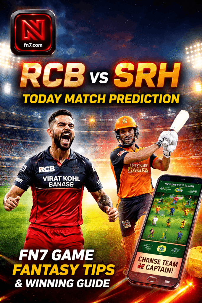 FN7 Game IPL 2026 RCB vs SRH today match prediction fantasy cricket tips Virat Kohli Klaasen
